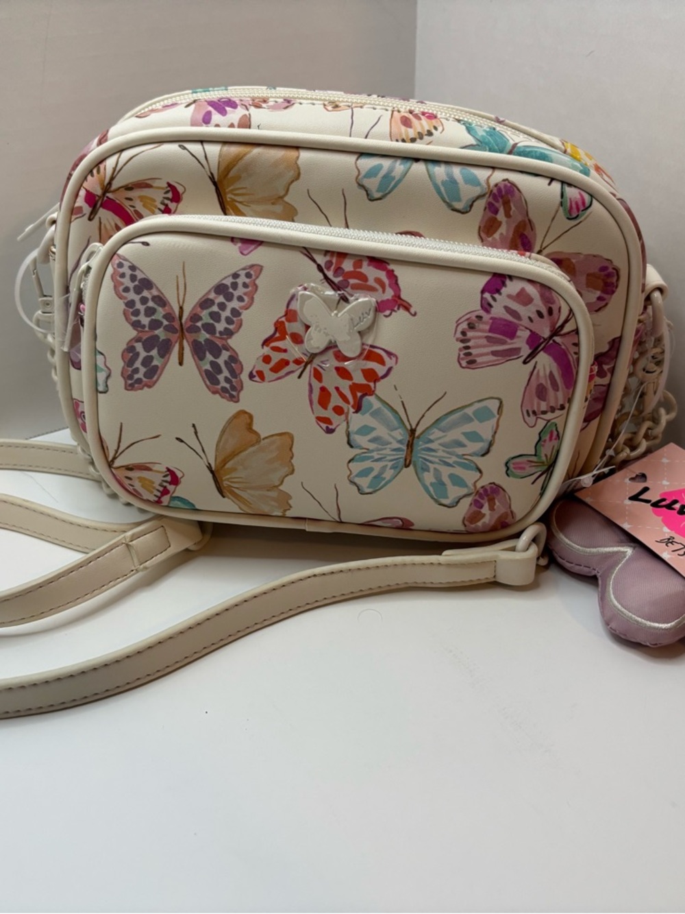 Luv Betsey Johnson white W multicolor Butterfly’s crossbody